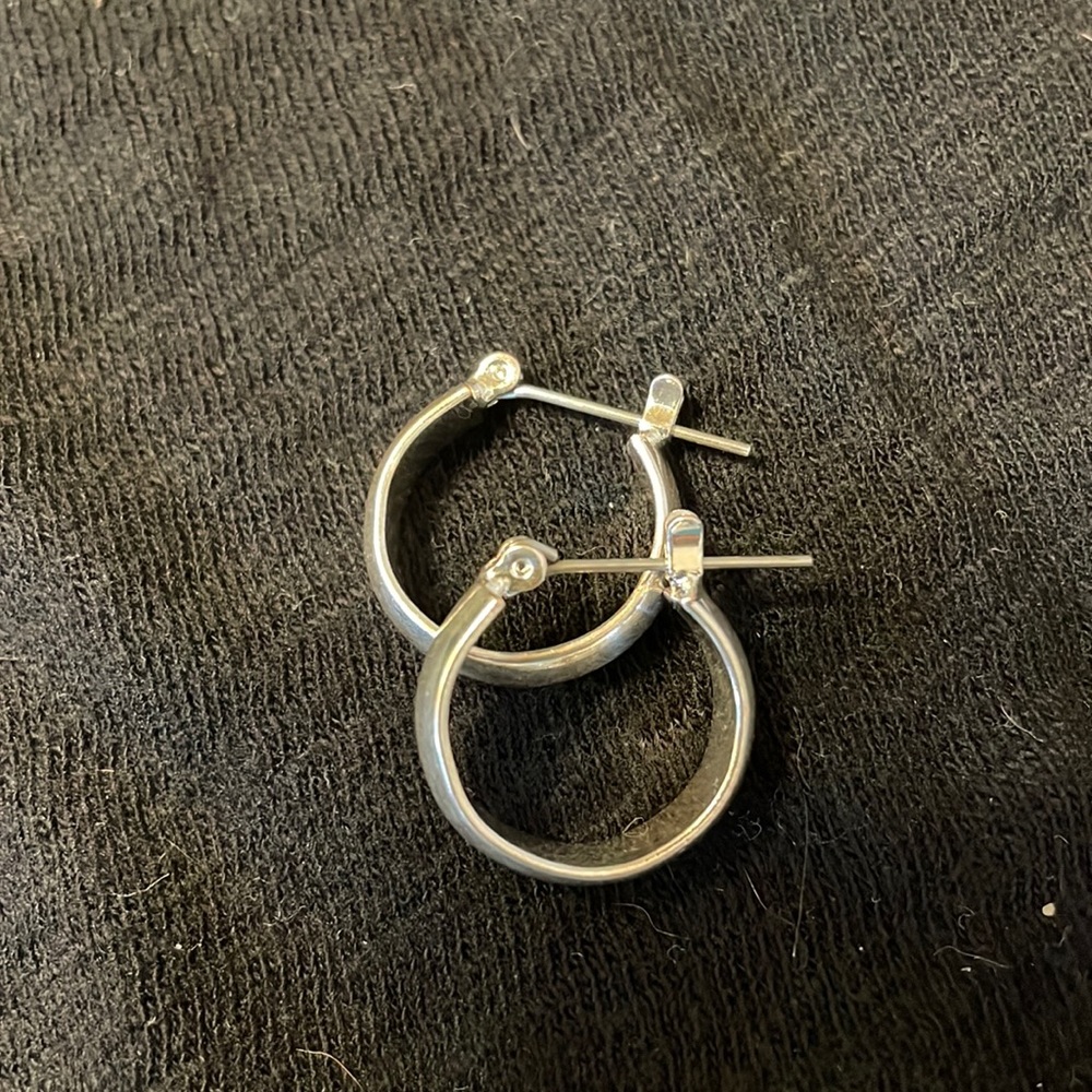 Sterling silver hoops